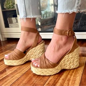 Steve Madden Brown Suede Wedges Size 7